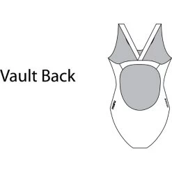 Maru Damen Badeanzug Mercury Rising Vault Back -Schwimmausrüstung 622 02