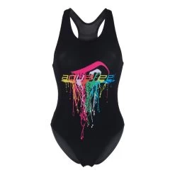 Aquafeel Damen Badeanzug Watercolors Frontprint