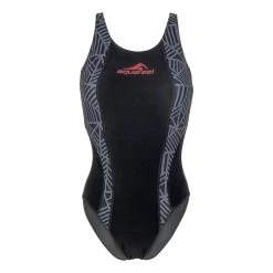 Aquafeel Damen Badeanzug X-Tra-Hold Full-Bra Cup B Grey Reflection