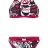 Aquafeel Damen Bikini Crossback Schwarz-rot -Schwimmausrüstung Aquafeel Damen Bikini Crossback schwarz rot 885 01