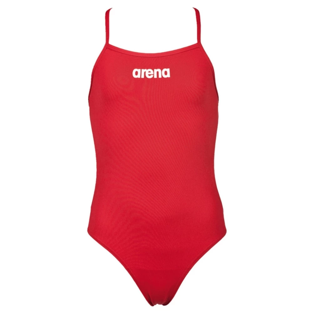Arena Mädchen Badeanzug SOLID LIGHT TECH Red-white 3 Arena Mädchen Badeanzug SOLID LIGHT TECH Red-white
