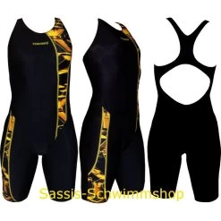 ESSENUOTO Badeanzug Mit Bein BLACK CRAZY -Schwimmausrüstung ESSENUOTO Badeanzug mit Bein BLACK SUNSET 449 02