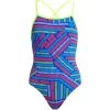 Funkita Mädchen Badeanzug Chain Reaction Strapped In -Schwimmausrüstung Funkita Maedchen Badeanzug Chain Reaction Strapped In 101 01
