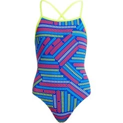 Funkita Mädchen Badeanzug Chain Reaction Strapped In