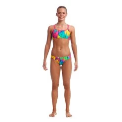 Schwimmausrüstung -Schwimmausrüstung Funkita Maedchen Bikini Ruffles Criss Cross 90 02
