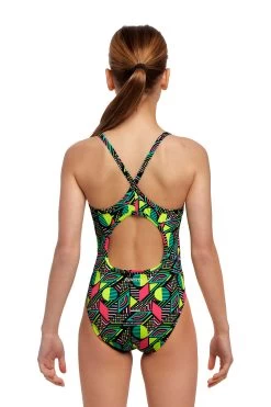 Funkita Mädchen Badeanzug Dot Matrix Diamond Back -Schwimmausrüstung Funkita Mdchen Badeanzug Dot Matrix Diamond Back 841 03