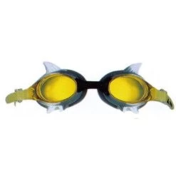Kinder Schwimmbrille Grau-gelb Mit Flossenmotiv