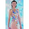 Maru Damen Badeanzug Splash Sparkle Tek Back Glänzend -Schwimmausrüstung Maru Badeanzug Splash Sparkle Tek Back glaenzend 227 01