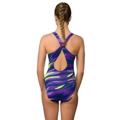 Maru Damen Badeanzug Jungle Rumble Pacer X-Back -Schwimmausrüstung Maru Damen Badeanzug Dazzle Pacer X Back 633 02