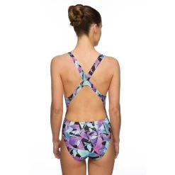 Maru Damen Badeanzug ORIGAMI Pacer Vault Back -Schwimmausrüstung Maru Damen Badeanzug Mercury Rising Vault Back 644 02