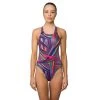 Maru Damen Badeanzug Fibre Optic Zone Back -Schwimmausrüstung Maru Damen Badeanzug Tropical Orchid Zone Back 631 01
