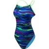 TYR Damen Badeanzug FRESNO Blue-multi Crosscutfit Tieback -Schwimmausrüstung TYR Damen Badeanzug LIVE FREE Cutoutfit 734 01