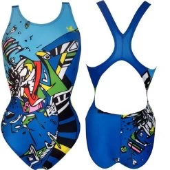 Yingfa Badeanzug Training Blau-multi