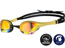 Arena Cobra Ultra Swipe Mirror Yellow-copper Indoor -Schwimmausrüstung arena Cobra Ultra Swipe Mirror yellow copper Indoor 181 04